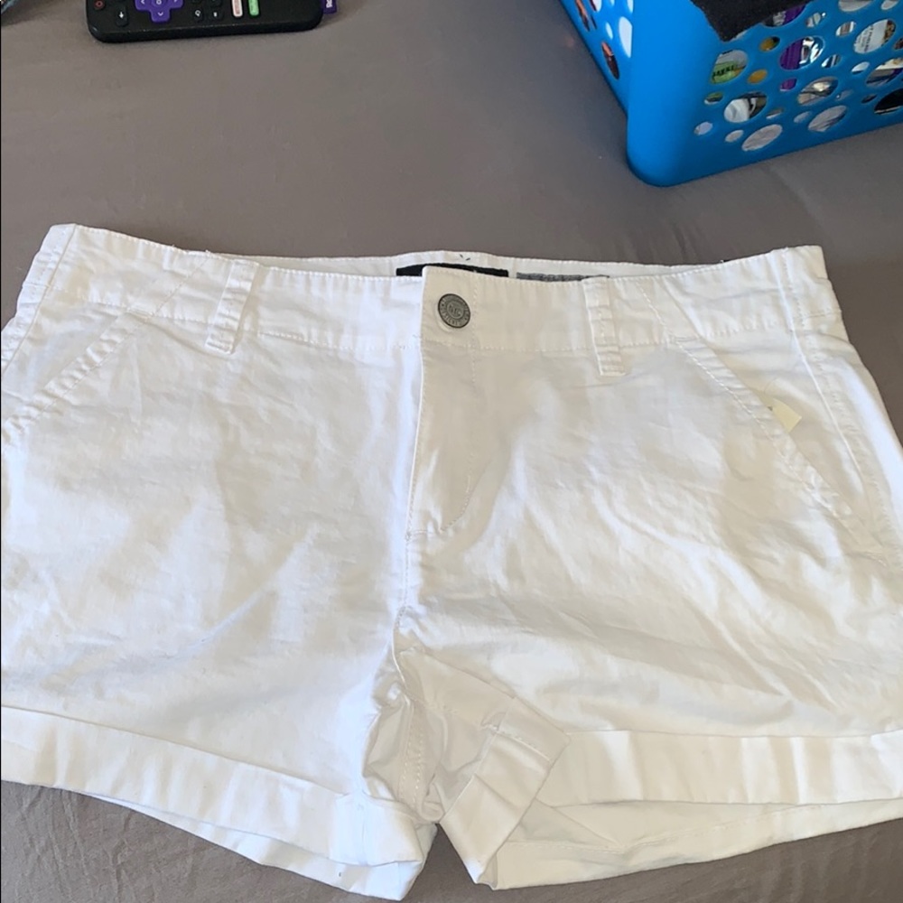 White midi shorts NWT